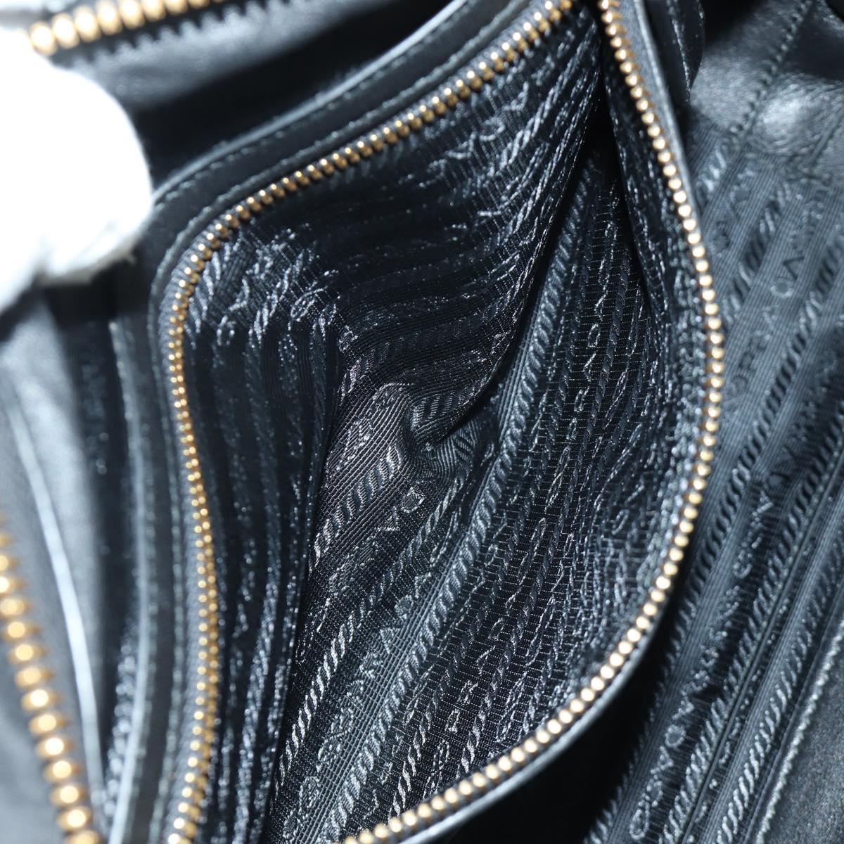PRADA Hand Bag Nylon 2way Gold Black 1BB115 Auth ARZ666SAM