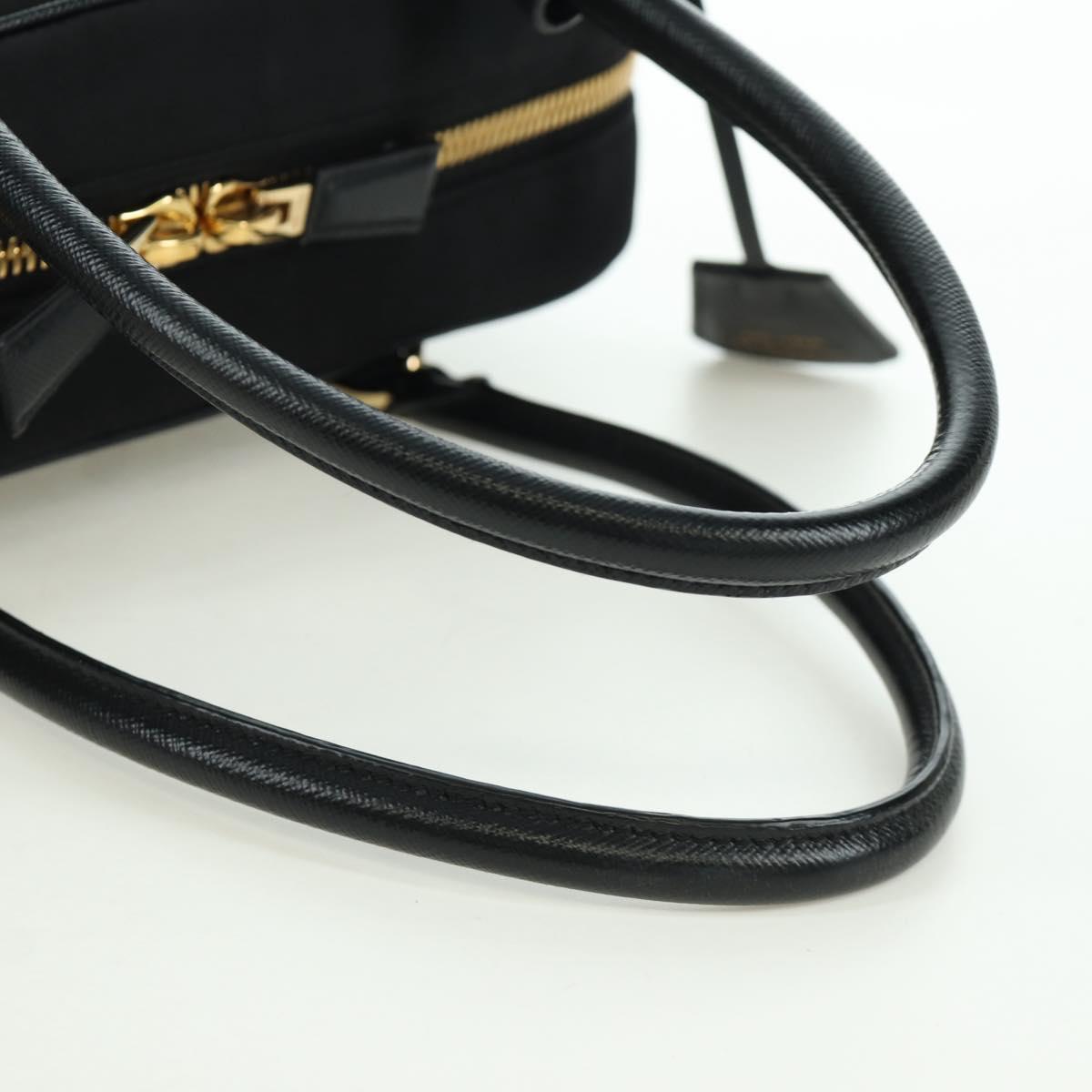 PRADA Hand Bag Nylon 2way Gold Black 1BB115 Auth ARZ666SAM