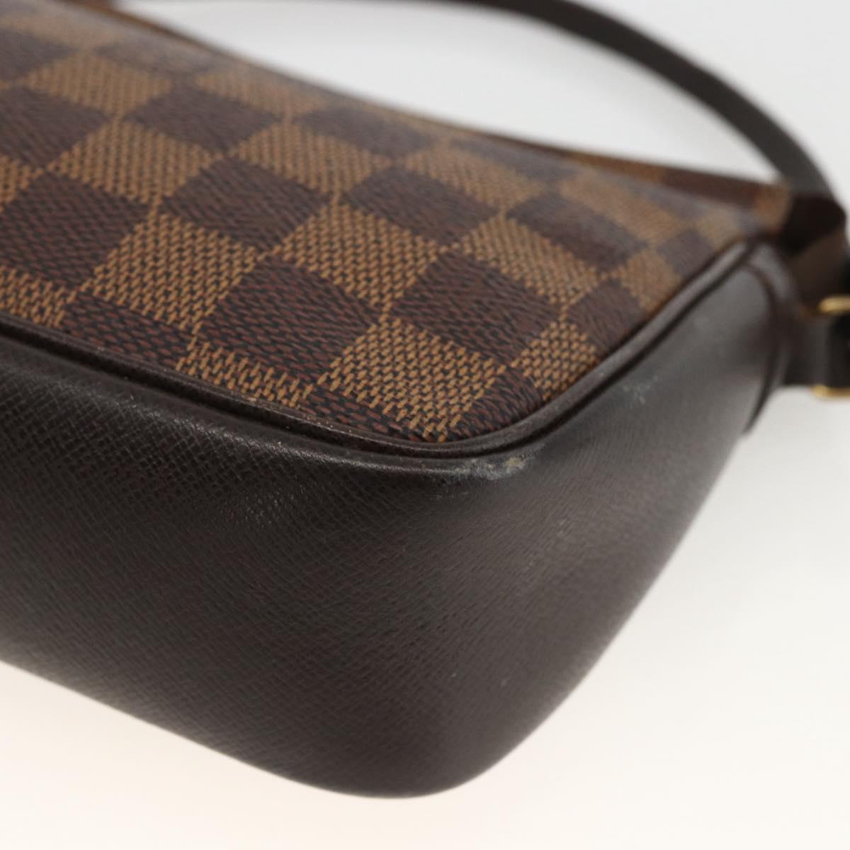 LOUIS VUITTON Damier Ebene Trousse Makeup Pouch N51982 LV Auth ARZ687A