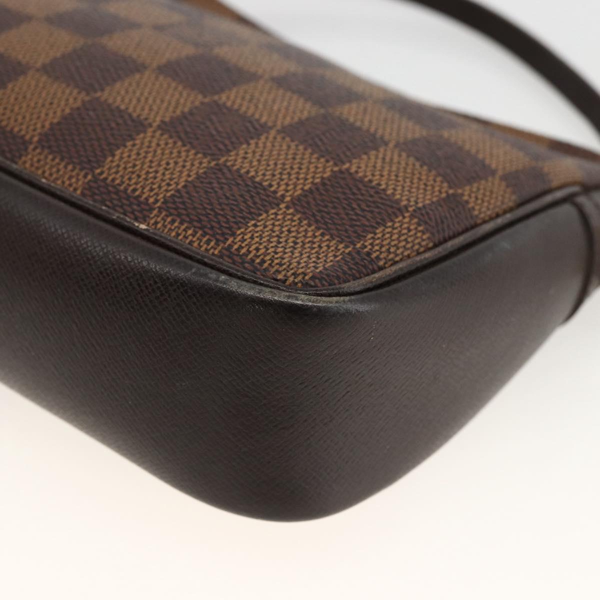 LOUIS VUITTON Damier Ebene Trousse Makeup Pouch N51982 LV Auth ARZ687A