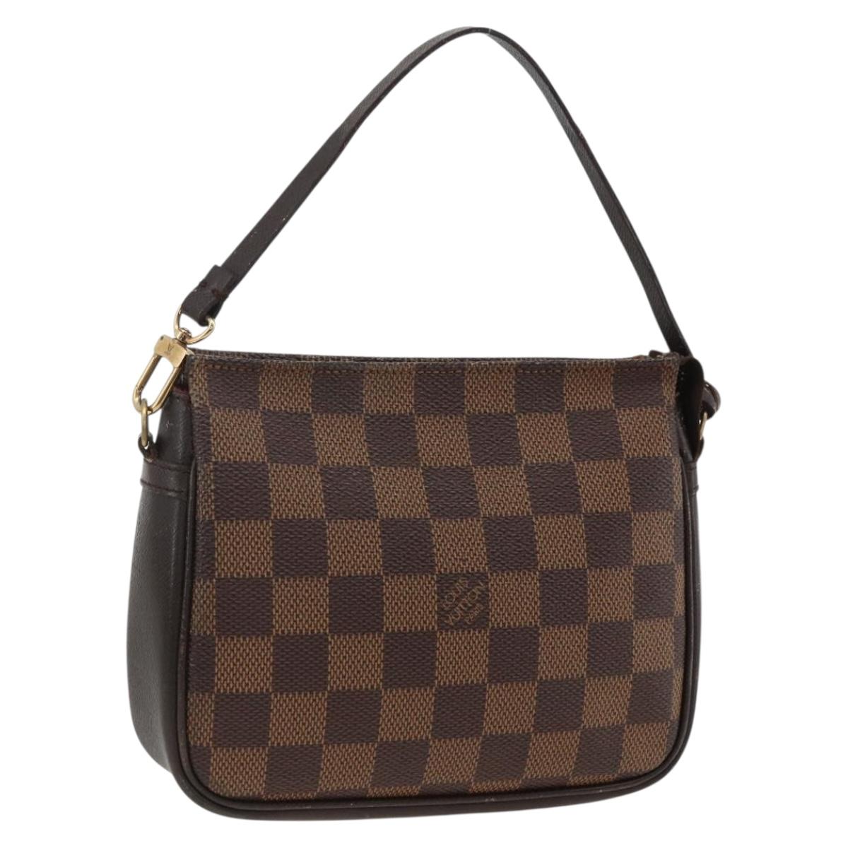 LOUIS VUITTON Damier Ebene Trousse Makeup Pouch N51982 LV Auth ARZ687A