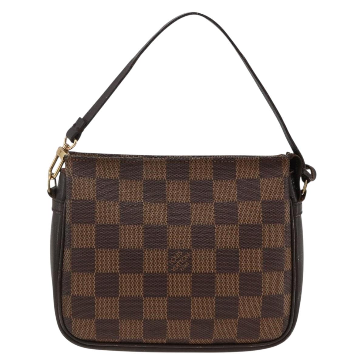 LOUIS VUITTON Damier Ebene Trousse Makeup Pouch N51982 LV Auth ARZ687A