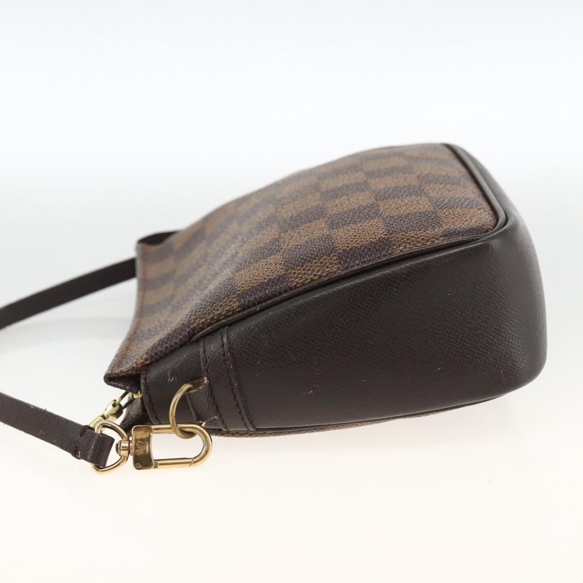 LOUIS VUITTON Damier Ebene Trousse Makeup Pouch N51982 LV Auth ARZ687A