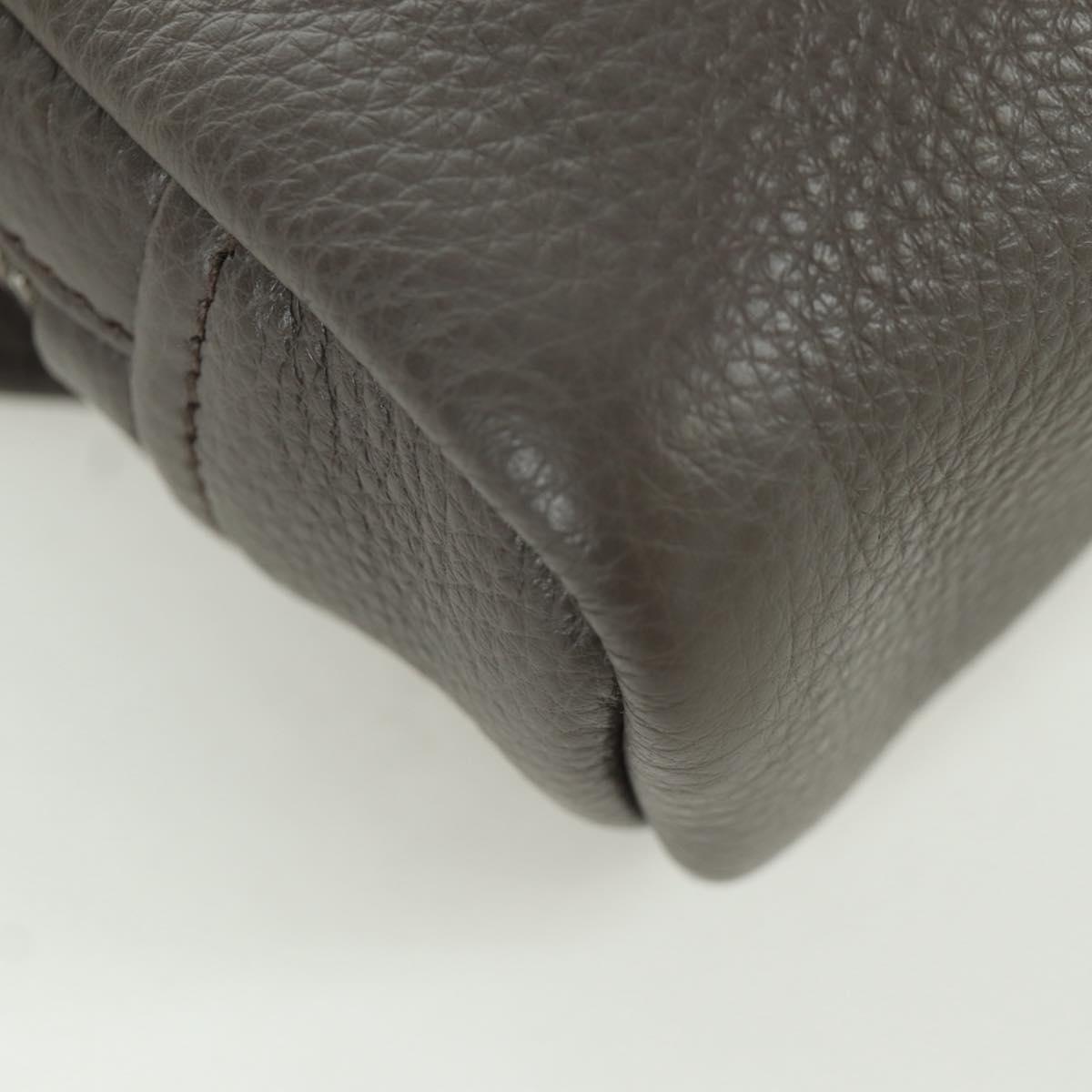 PRADA Vitterodino Shoulder Bag Leather Gray Silver 2VH184 Auth ARZ688SAM