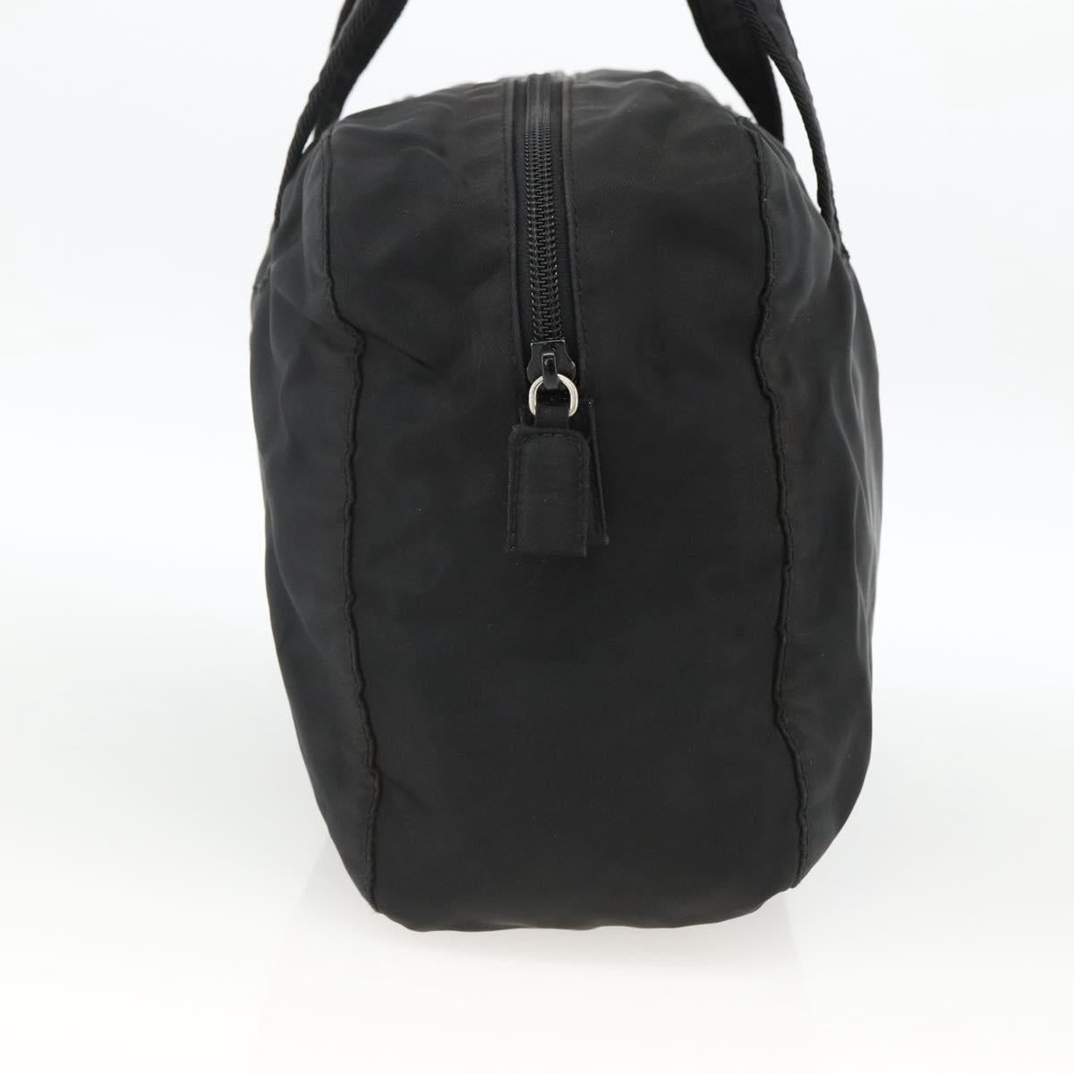 PRADA Hand Bag Nylon Black Silver Auth ARZ694