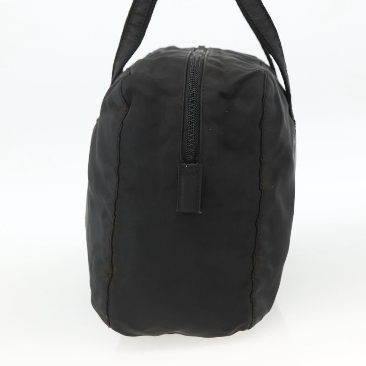 PRADA Hand Bag Nylon Black Silver Auth ARZ694