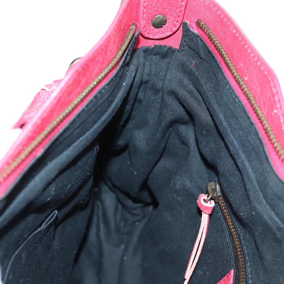 BALENCIAGA The First Hand Bag Leather 2way Pink 103208 Auth ARZ707SAV