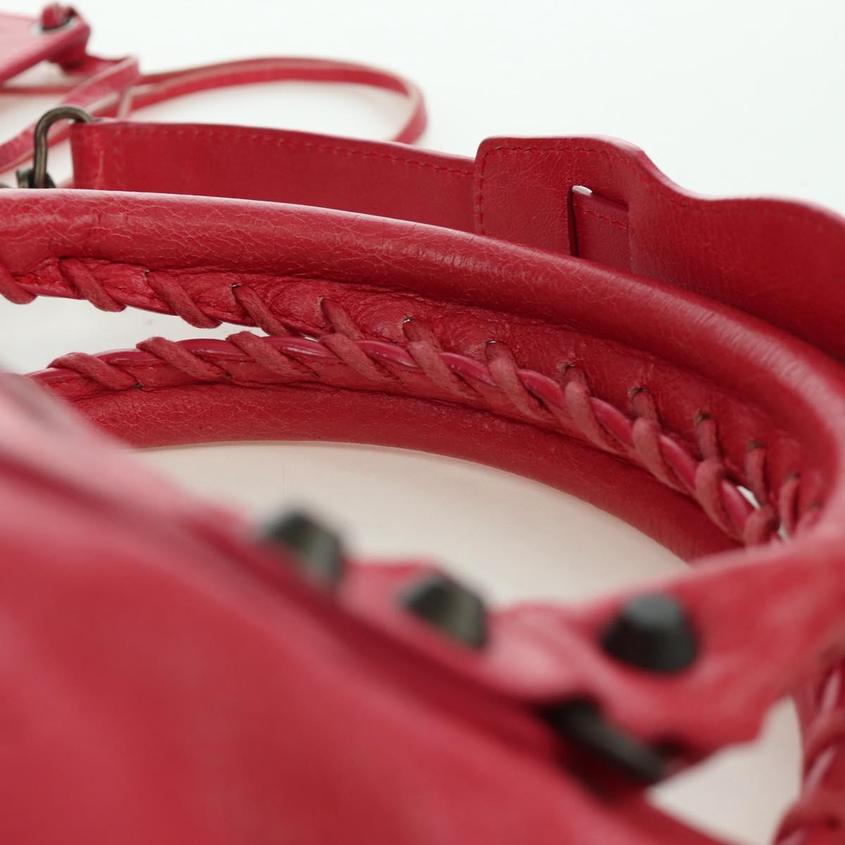 BALENCIAGA The First Hand Bag Leather 2way Pink 103208 Auth ARZ707SAV
