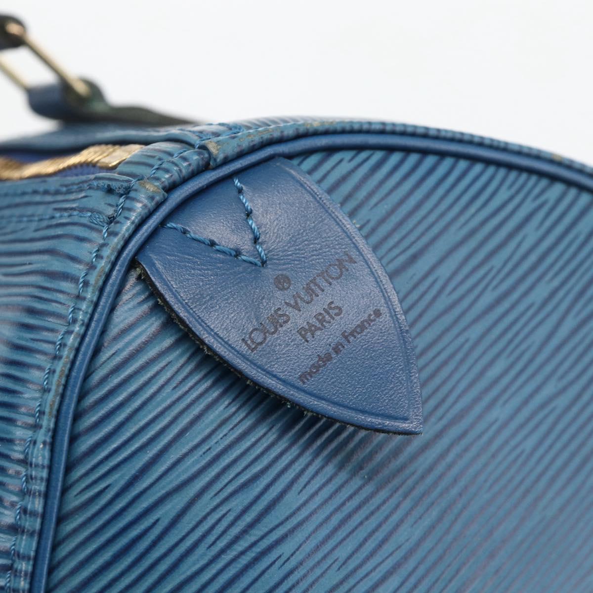 LOUIS VUITTON Epi Speedy 30 Hand Bag Toledo Blue M43005 LV Auth BSZ702A