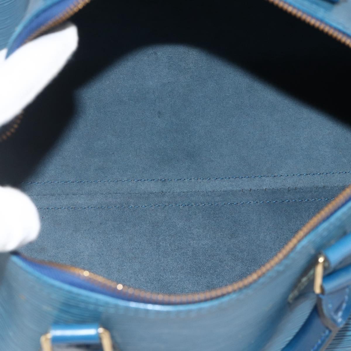 LOUIS VUITTON Epi Speedy 30 Hand Bag Toledo Blue M43005 LV Auth BSZ702A