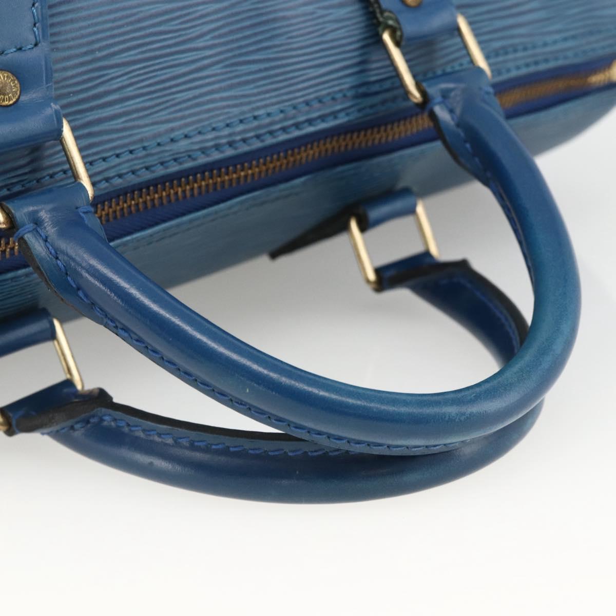 LOUIS VUITTON Epi Speedy 30 Hand Bag Toledo Blue M43005 LV Auth BSZ702A