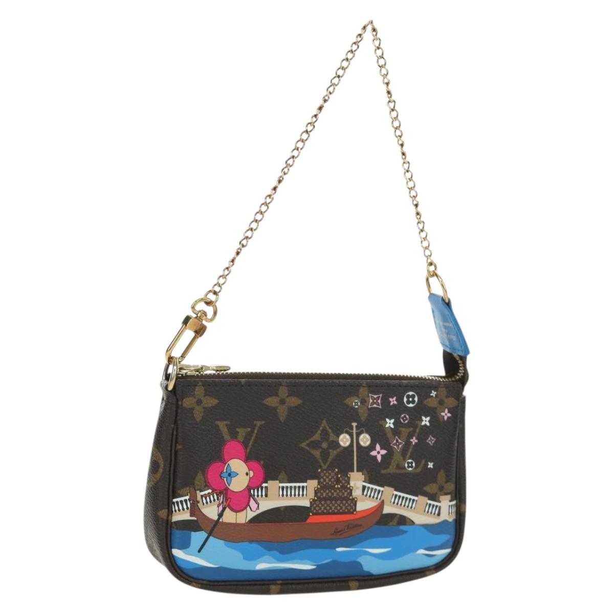 LOUIS VUITTON Monogram Vivienne Mini Pochette Accessoires M68489 Auth BSZ703SAM
