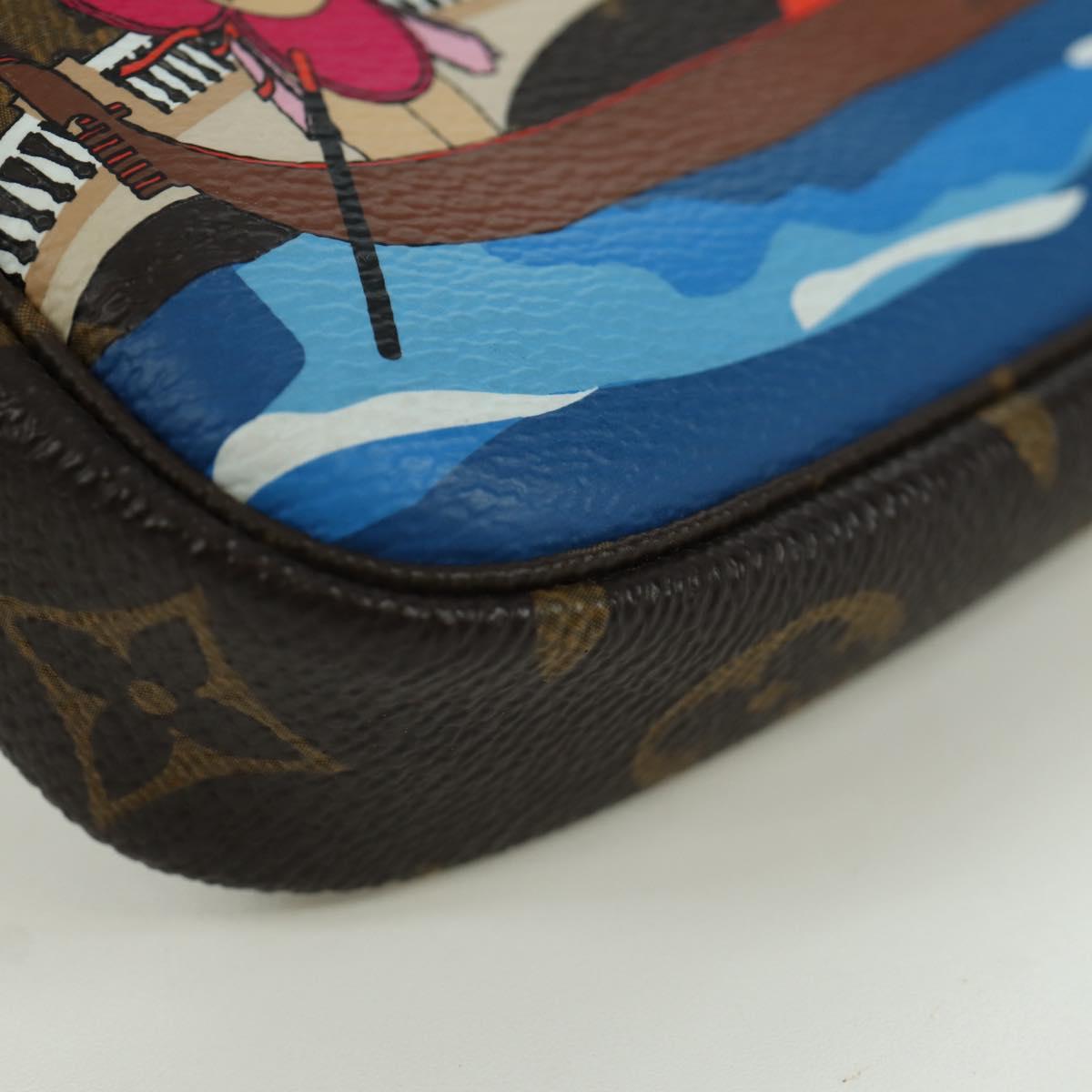 LOUIS VUITTON Monogram Vivienne Mini Pochette Accessoires M68489 Auth BSZ703SAM