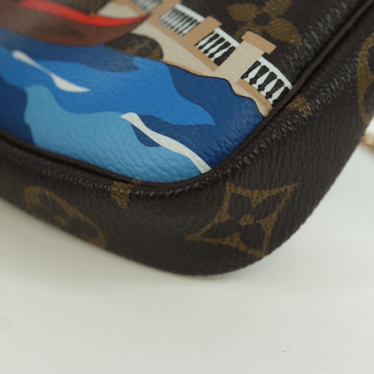 LOUIS VUITTON Monogram Vivienne Mini Pochette Accessoires M68489 Auth BSZ703SAM