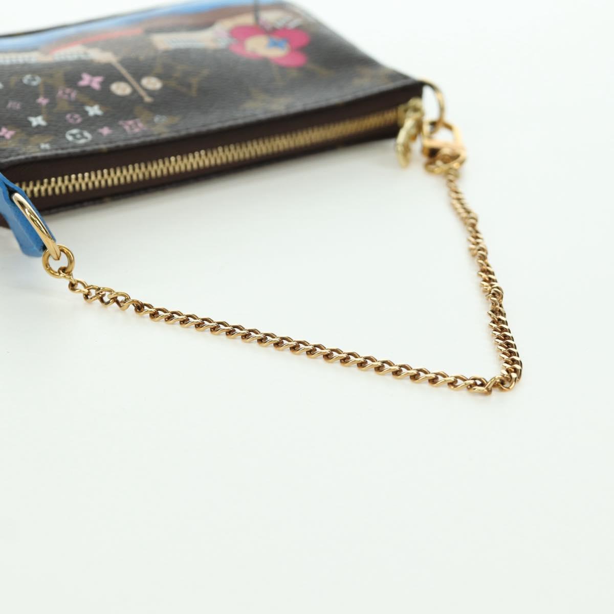 LOUIS VUITTON Monogram Vivienne Mini Pochette Accessoires M68489 Auth BSZ703SAM