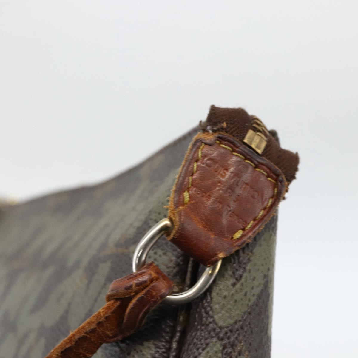 LOUIS VUITTON Monogram graffiti Pochette Pouch Khaki M92191 LV Auth BSZ705A