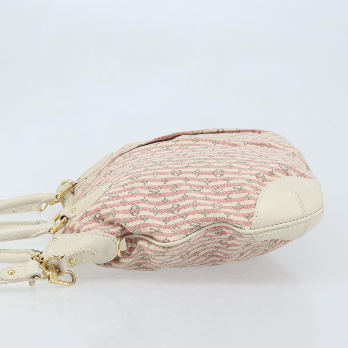 LOUIS VUITTON Mini Lin Croisette Marina PM Bag Pink White M95495 LV Auth ARZ743V