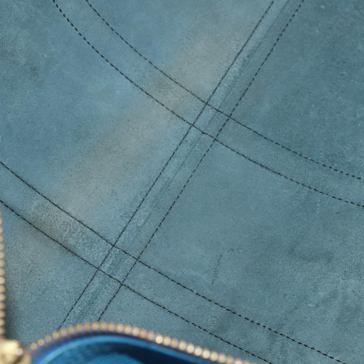 LOUIS VUITTON Epi Keepall 45 Boston Bag Blue M42975 LV Auth ARZ760