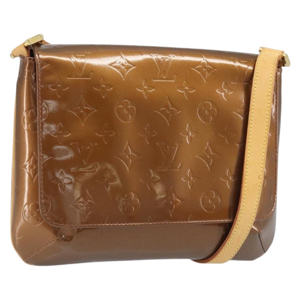LOUIS VUITTON Monogram Vernis Thompson Street Bag Bronze M91124 LV Auth ARZ764