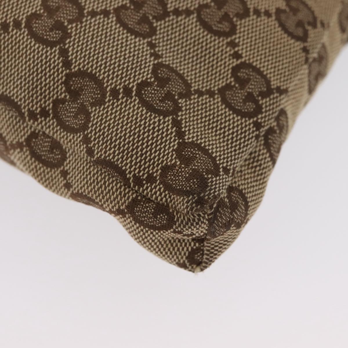 GUCCI GG Canvas Waist bag Beige Silver 28566 Auth ARZ769