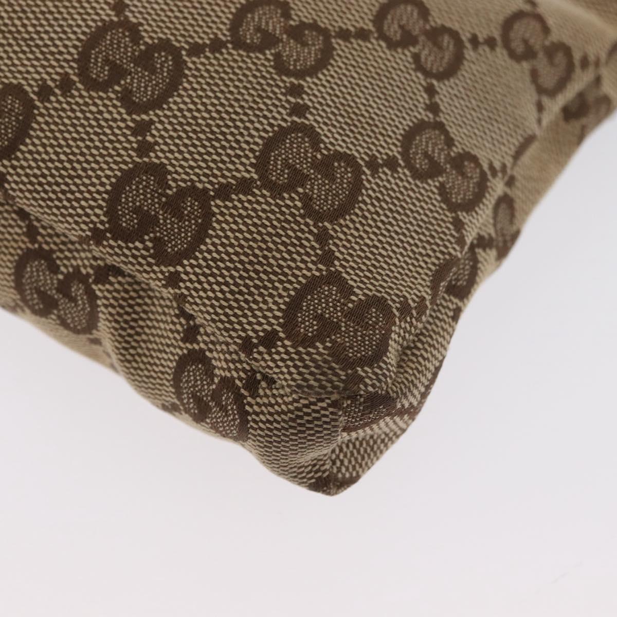 GUCCI GG Canvas Waist bag Beige Silver 28566 Auth ARZ769