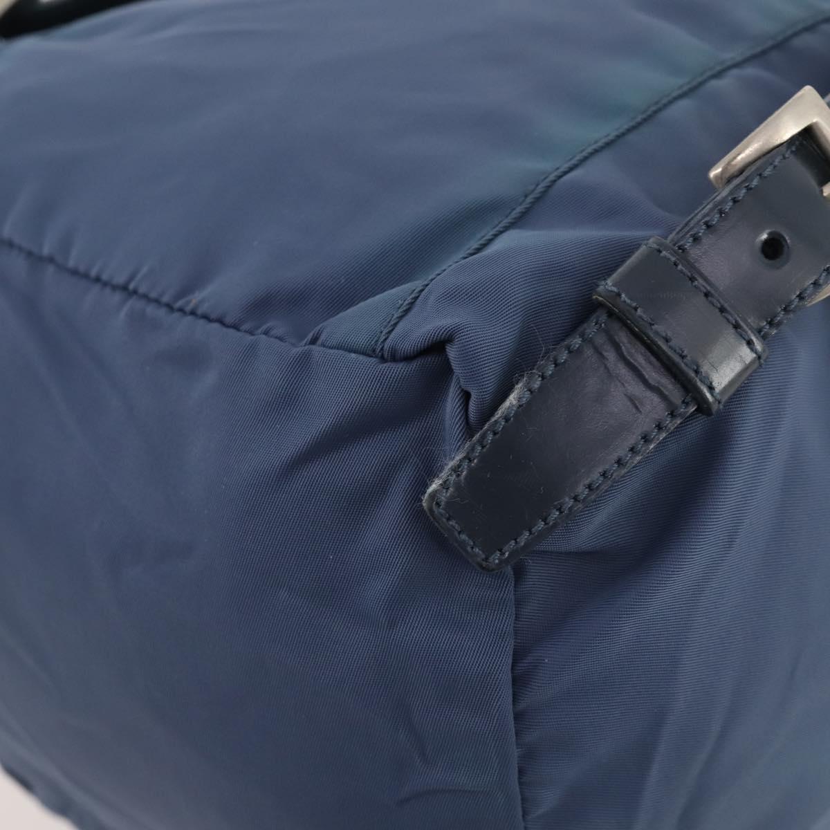 PRADA Backpack Nylon Light Blue Silver Auth ARZ796