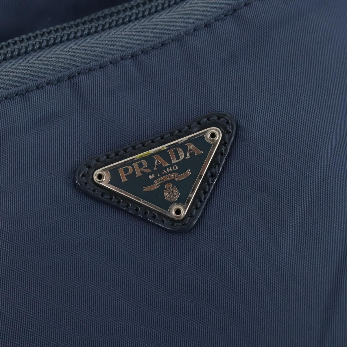PRADA Backpack Nylon Light Blue Silver Auth ARZ796