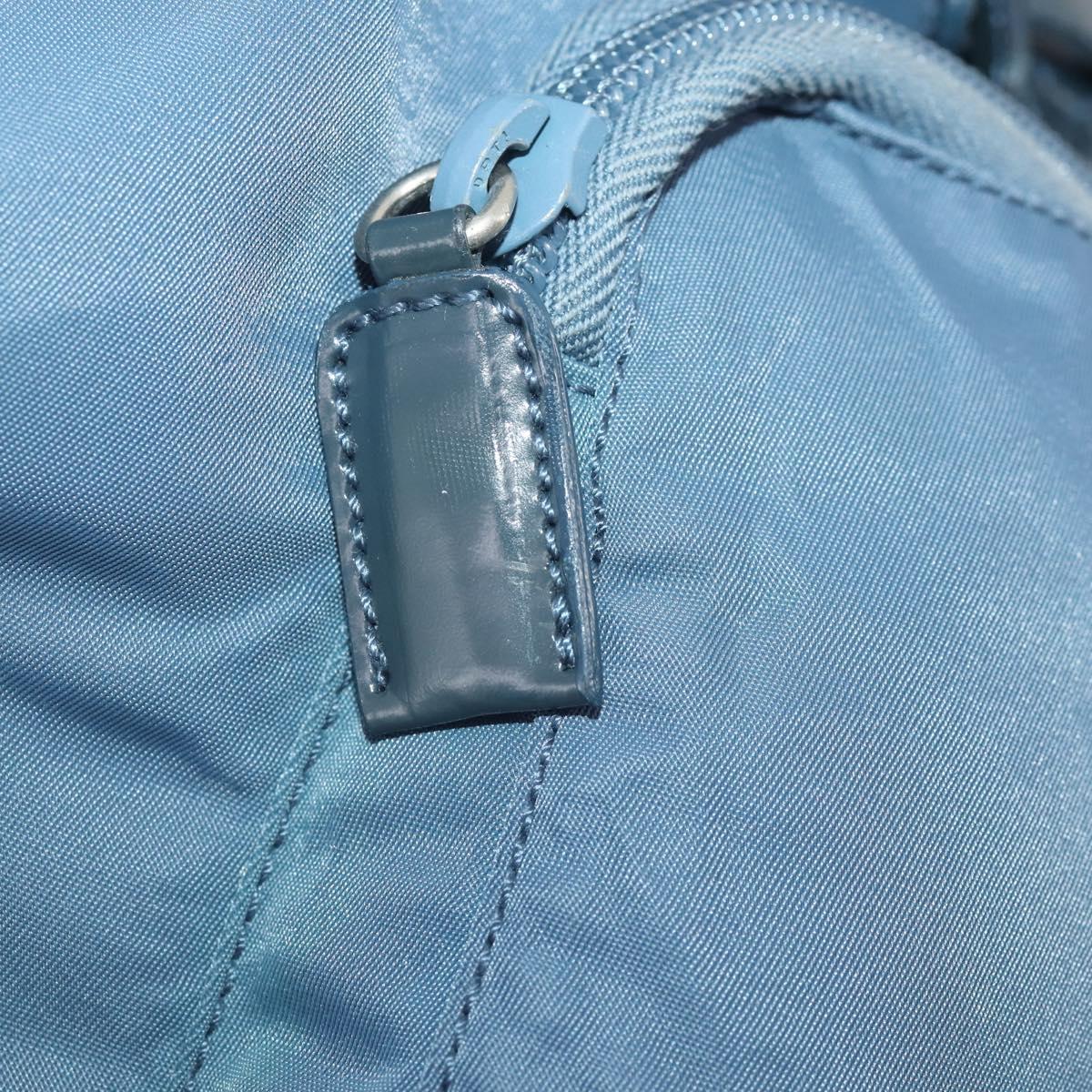 PRADA Backpack Nylon Light Blue Silver Auth ARZ796