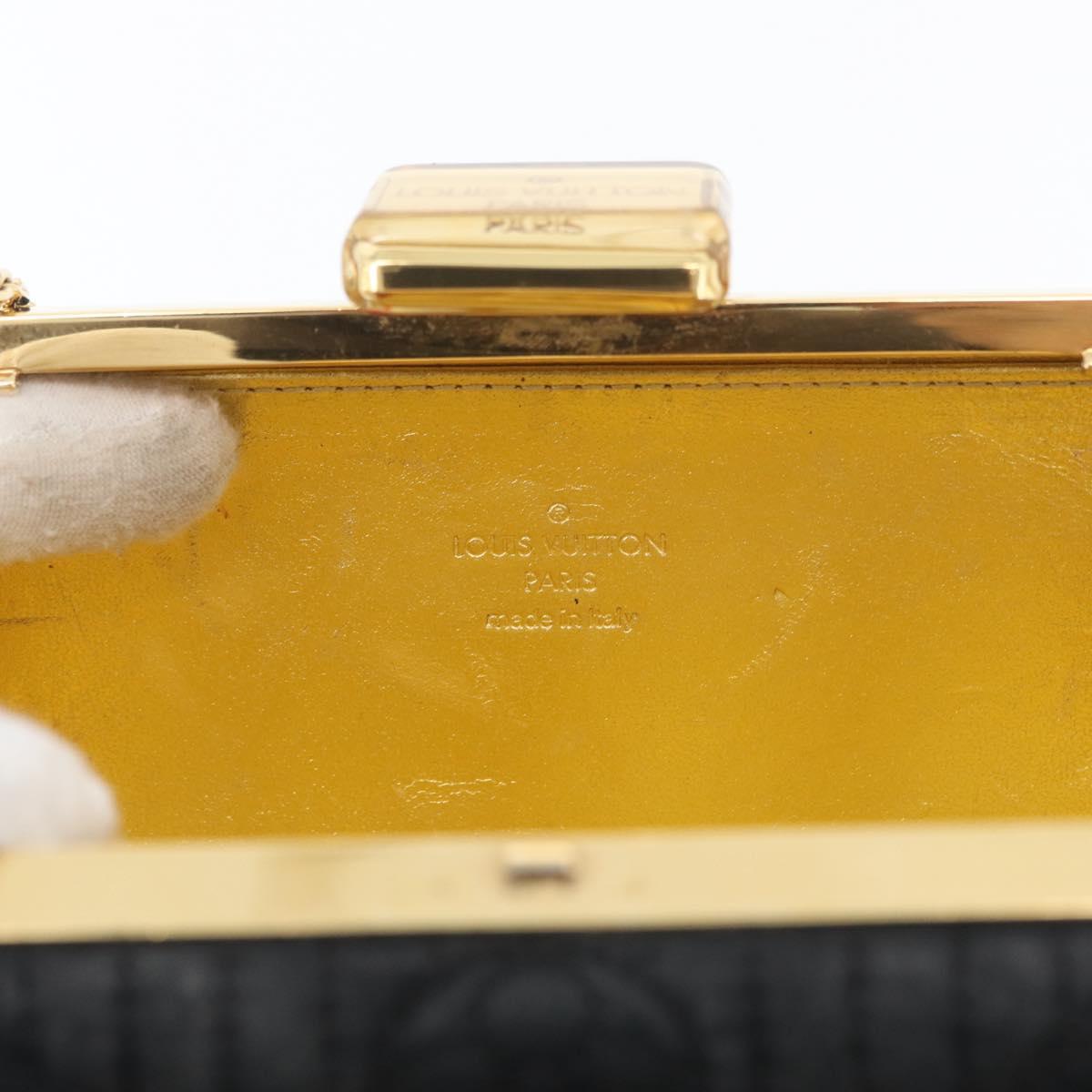 LOUIS VUITTON Monogram Motard Minodiere Clutch Bag Black M95750 LV Auth ARZ800A