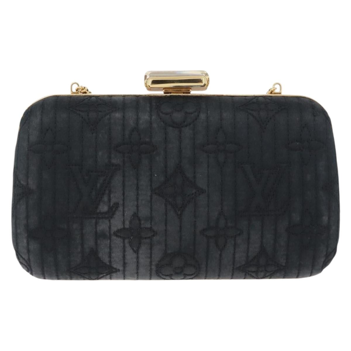 LOUIS VUITTON Monogram Motard Minodiere Clutch Bag Black M95750 LV Auth ARZ800A