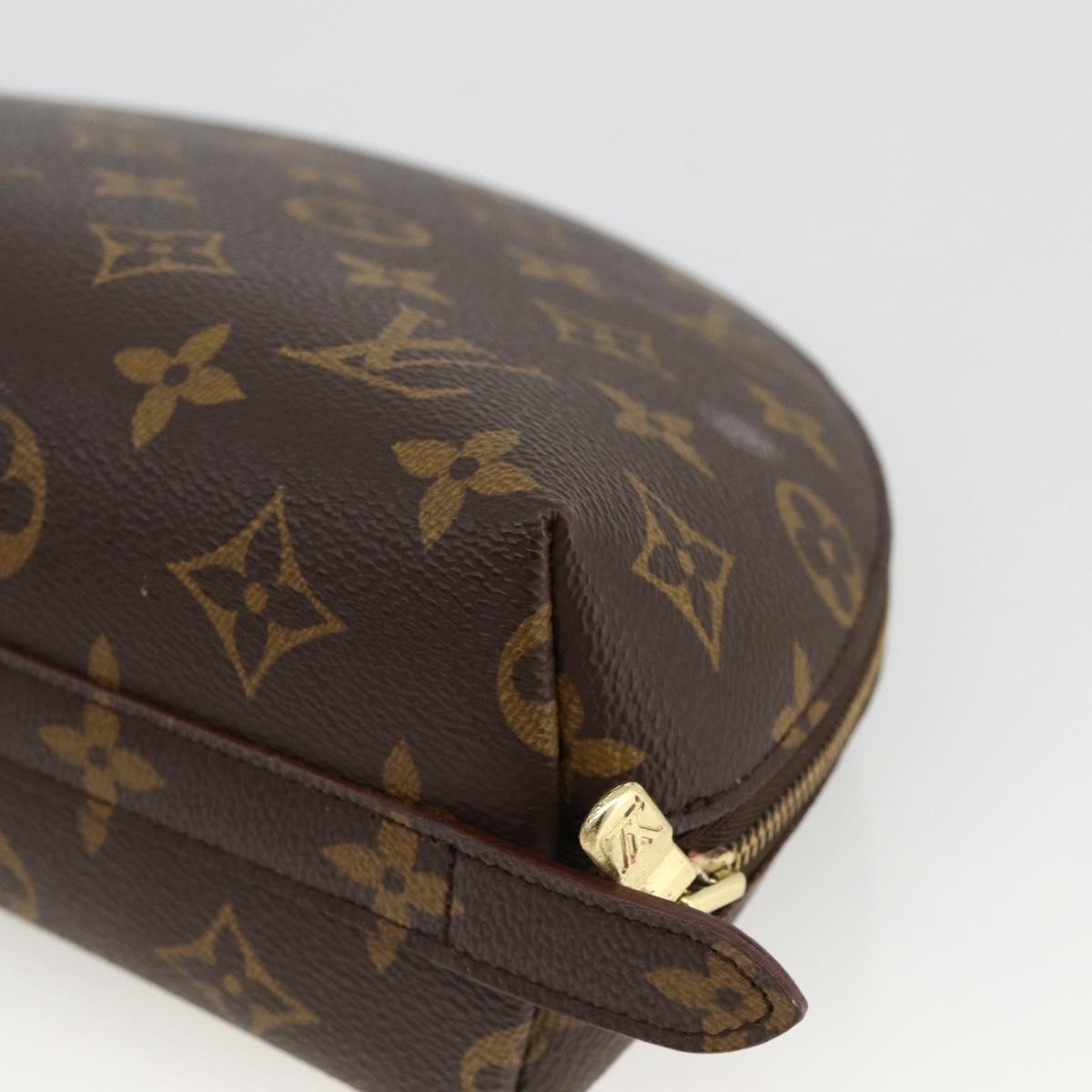 LOUIS VUITTON Monogram Trousse Demi Ronde Cosmetic Pouch M47520 LV Auth ARZ812