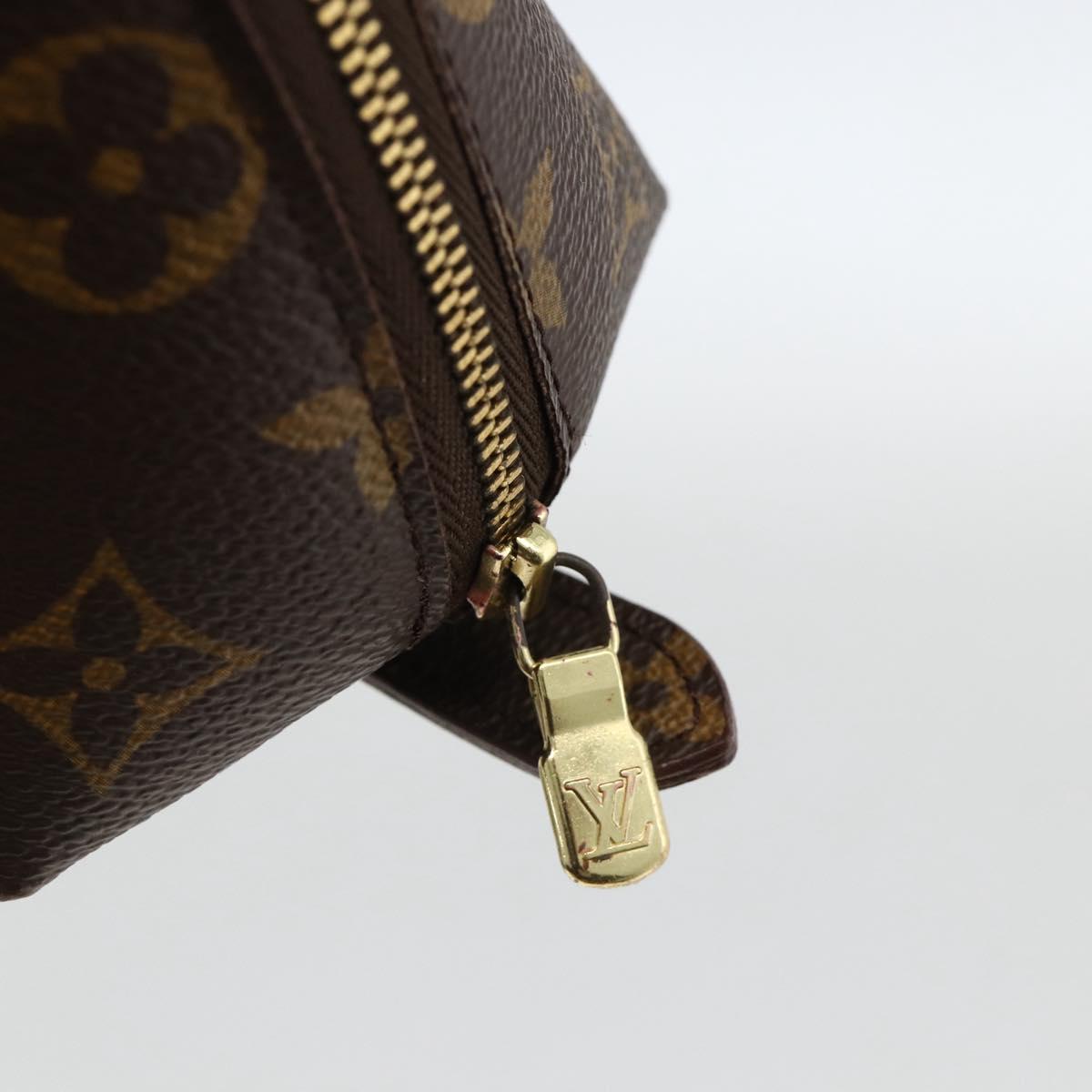 LOUIS VUITTON Monogram Trousse Demi Ronde Cosmetic Pouch M47520 LV Auth ARZ812