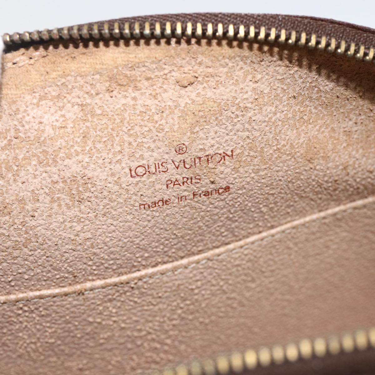 LOUIS VUITTON Monogram Trousse Demi Ronde Cosmetic Pouch M47520 LV Auth ARZ812