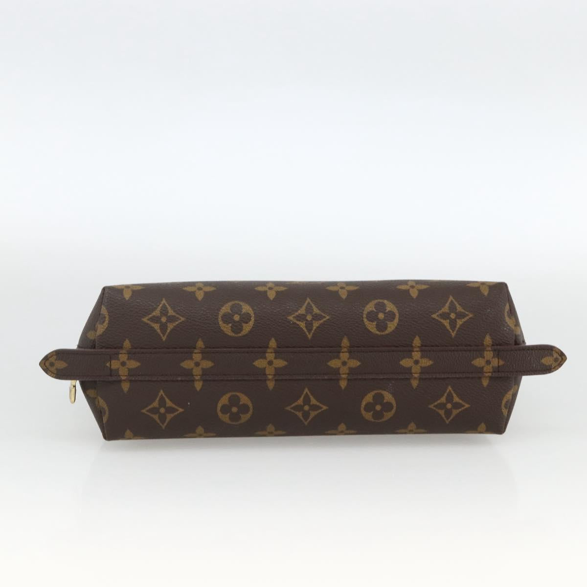 LOUIS VUITTON Monogram Trousse Demi Ronde Cosmetic Pouch M47520 LV Auth ARZ812