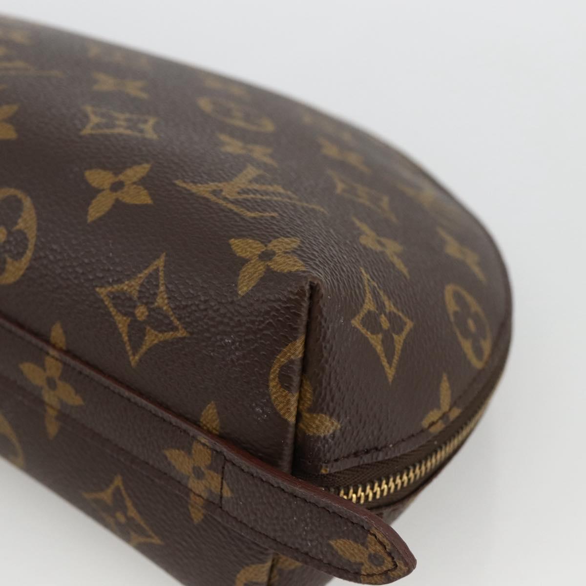 LOUIS VUITTON Monogram Trousse Demi Ronde Cosmetic Pouch M47520 LV Auth ARZ812