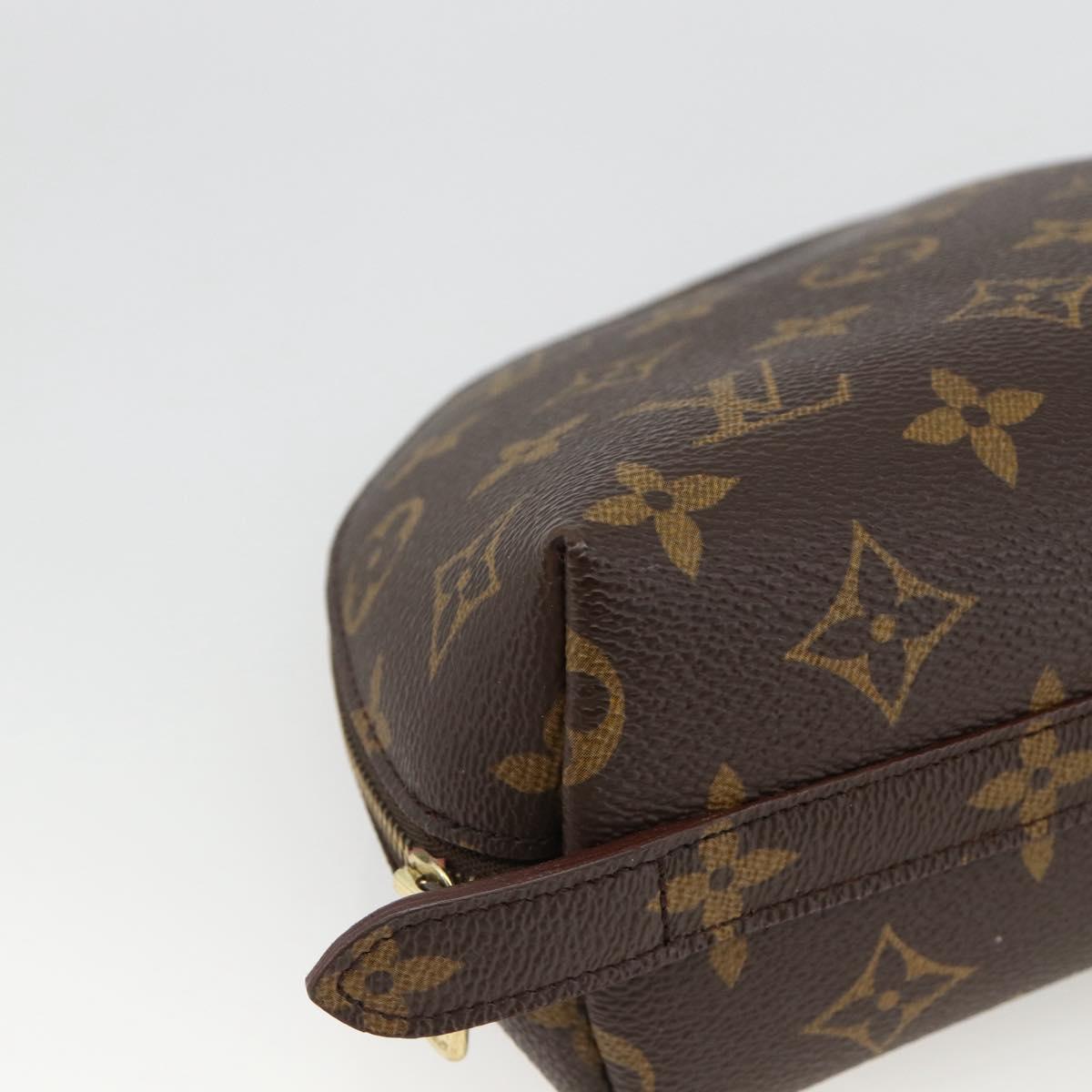LOUIS VUITTON Monogram Trousse Demi Ronde Cosmetic Pouch M47520 LV Auth ARZ812