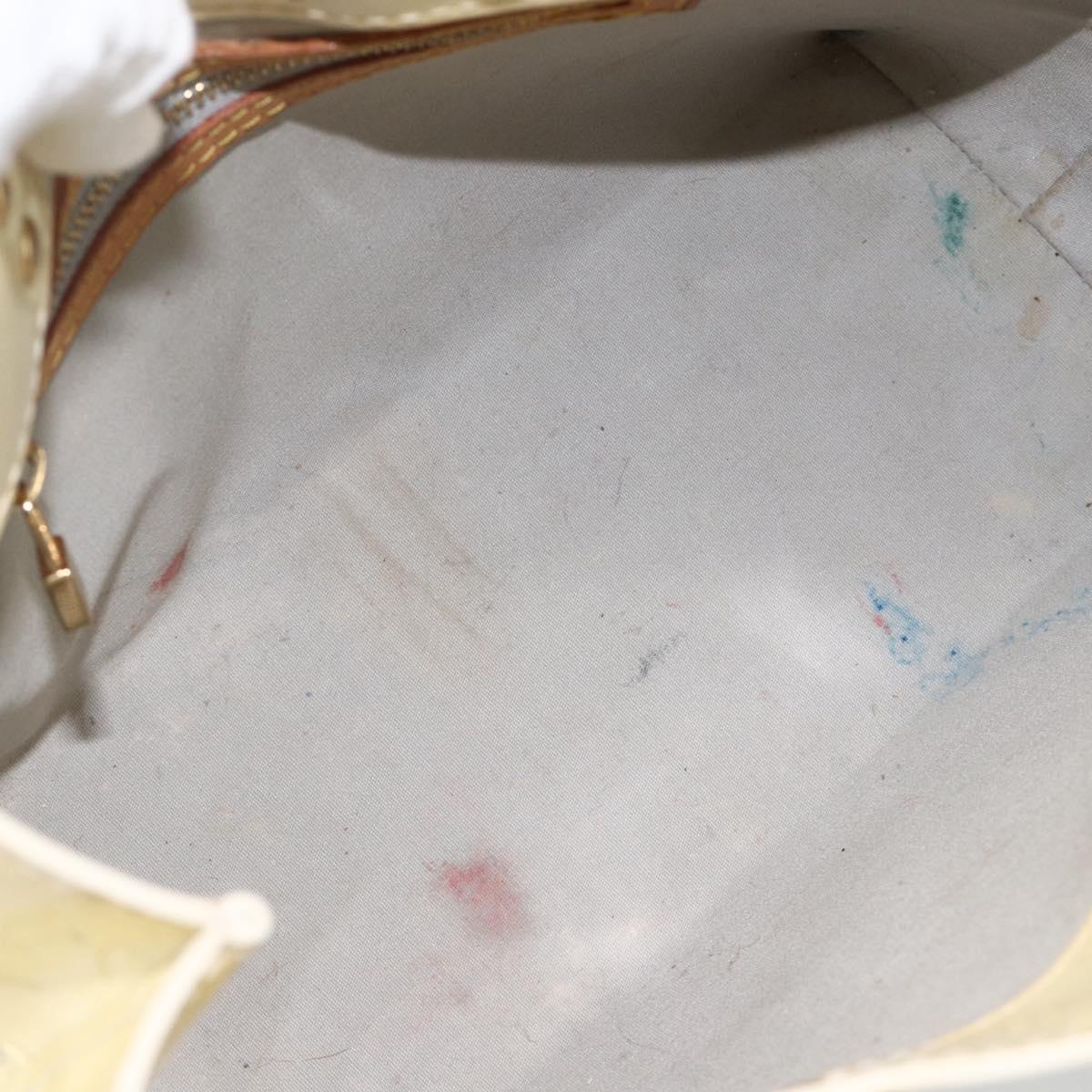 LOUIS VUITTON Monogram Vernis Reade PM Hand Bag Perle M91336 LV Auth ARZ815