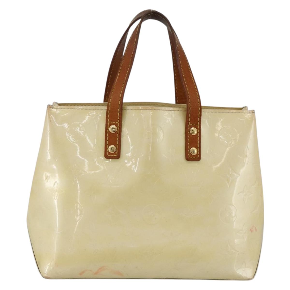 LOUIS VUITTON Monogram Vernis Reade PM Hand Bag Perle M91336 LV Auth ARZ815