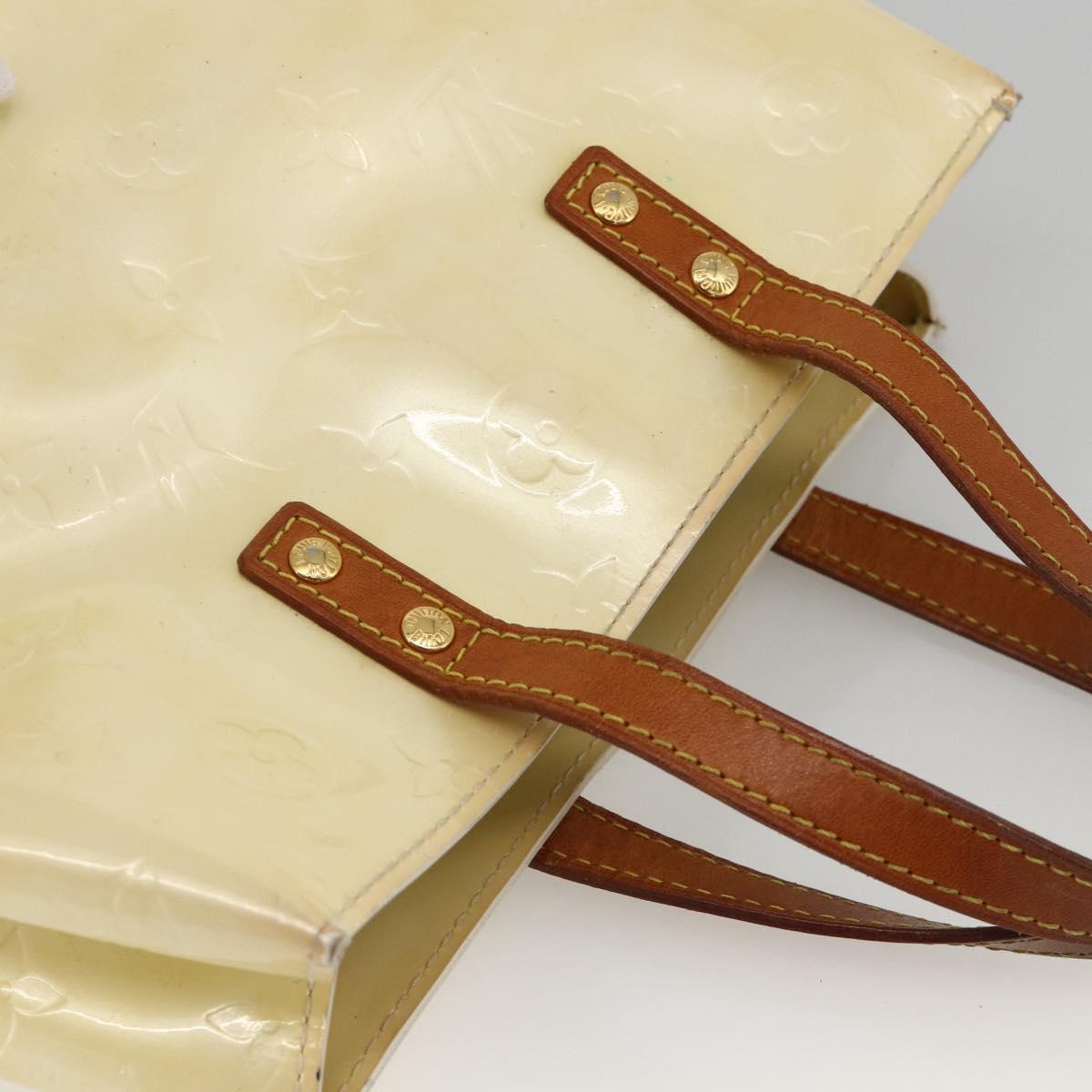 LOUIS VUITTON Monogram Vernis Reade PM Hand Bag Perle M91336 LV Auth ARZ815