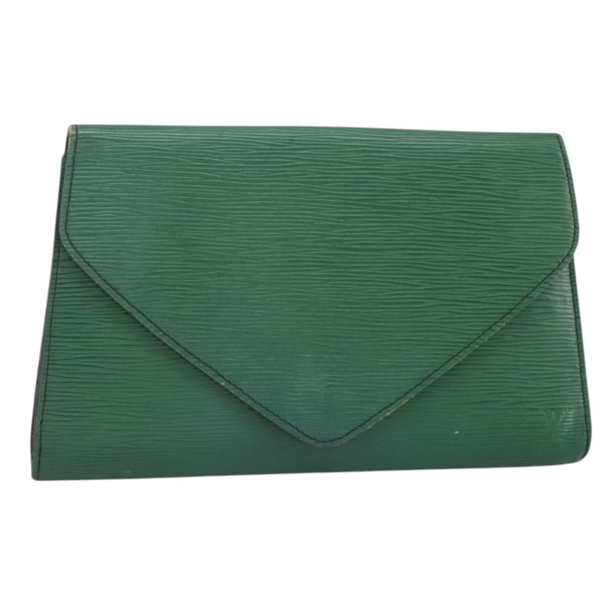 LOUIS VUITTON Epi Art Deco Clutch Bag Green M52634 LV Auth ARZ821