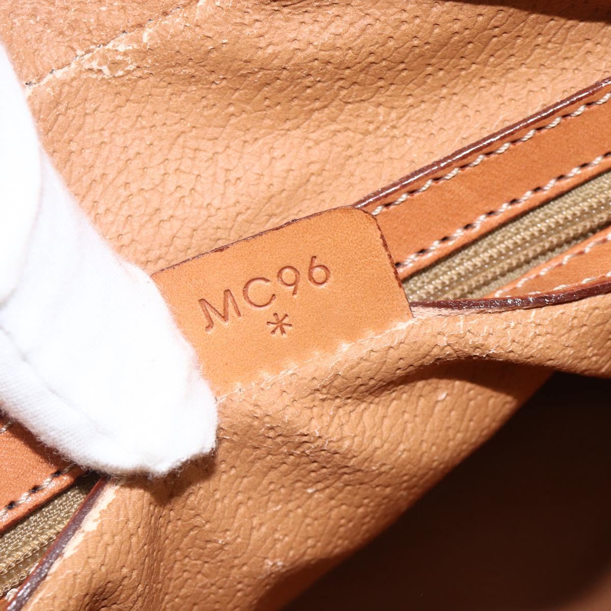 CELINE Macadam Canvas Hand Bag PVC Leather Brown Gold Auth ARZ837