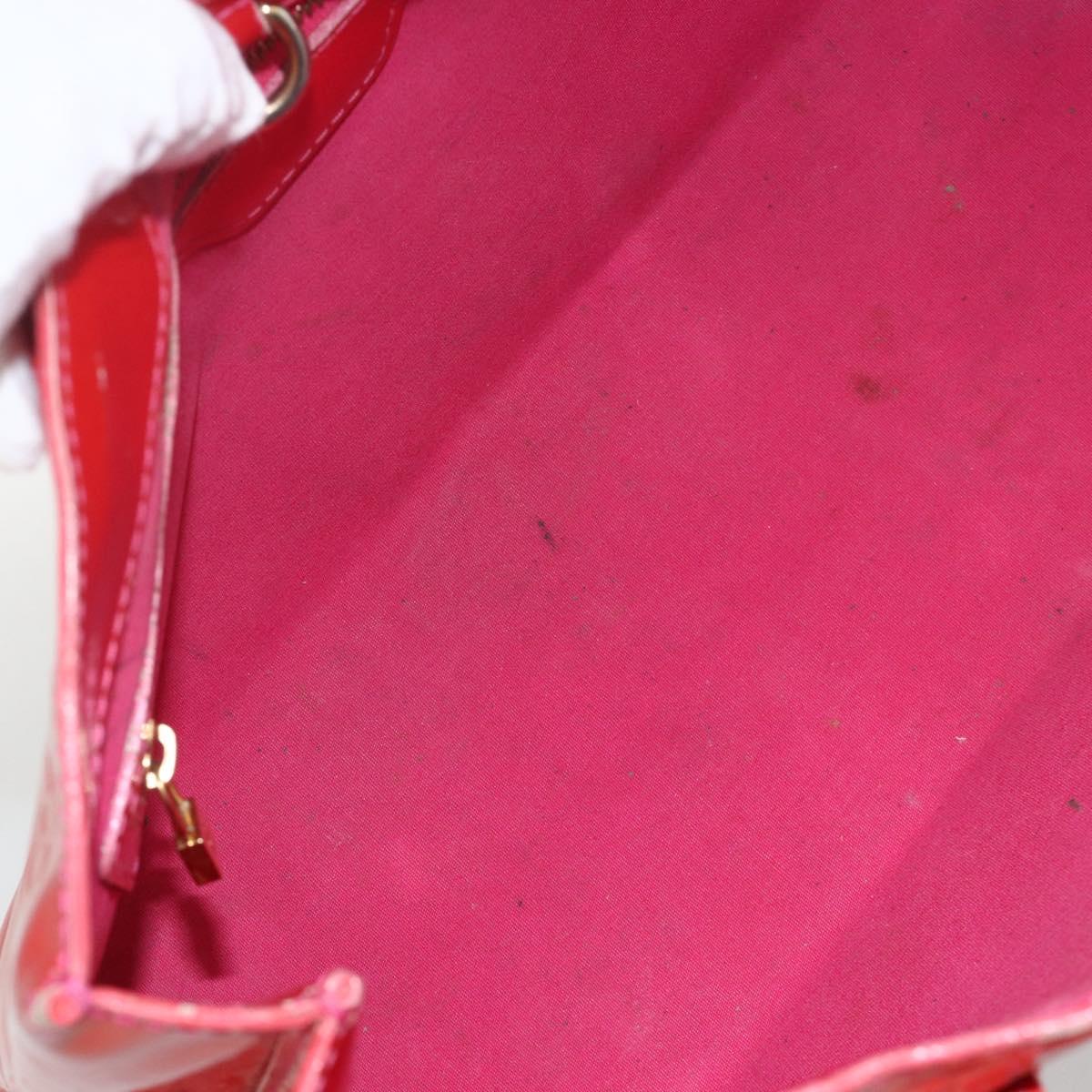 LOUIS VUITTON Monogram Vernis Wilshire PM Hand Bag Rose Pop M93643 Auth ARZ840