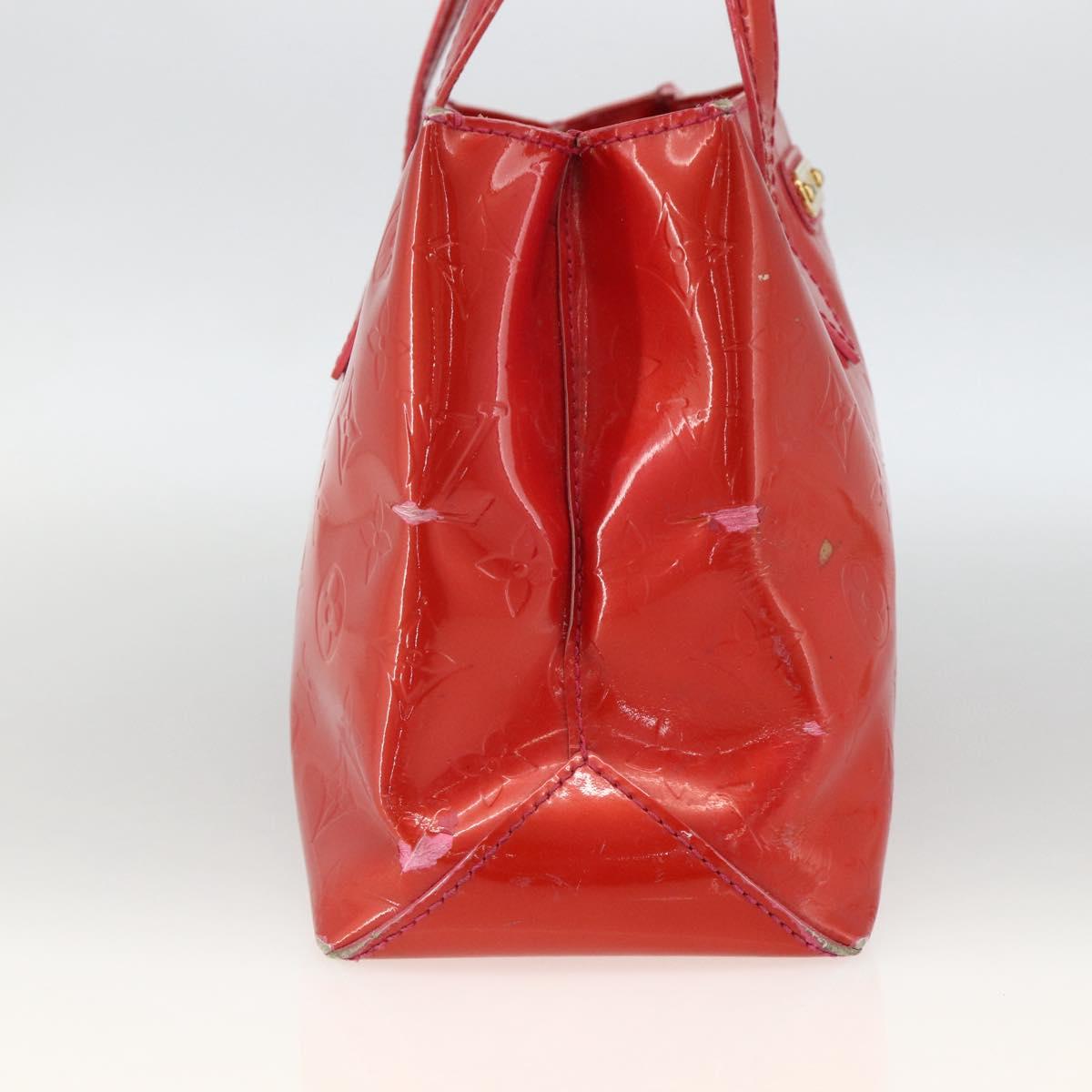 LOUIS VUITTON Monogram Vernis Wilshire PM Hand Bag Rose Pop M93643 Auth ARZ840