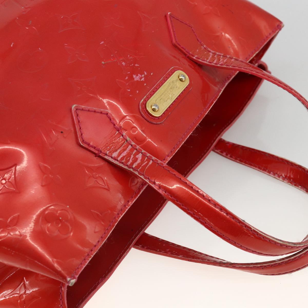 LOUIS VUITTON Monogram Vernis Wilshire PM Hand Bag Rose Pop M93643 Auth ARZ840