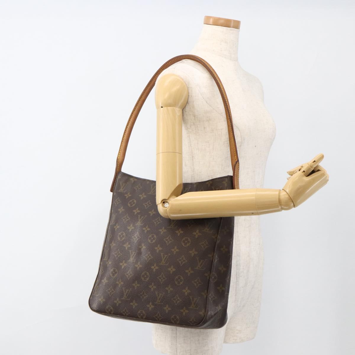 LOUIS VUITTON Monogram Looping GM Shoulder Bag M51145 LV Auth ARZ845
