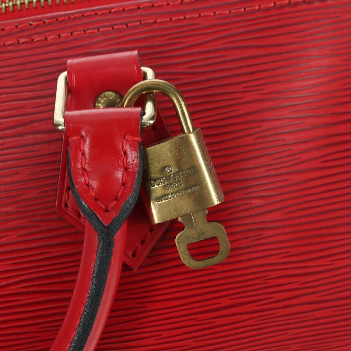 LOUIS VUITTON Epi Speedy 35 Hand Bag Castilian Red M42997 LV Auth ARZ854V