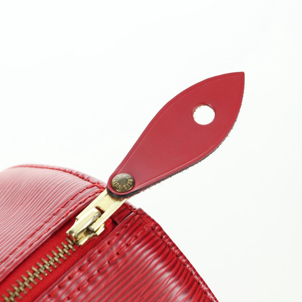 LOUIS VUITTON Epi Speedy 35 Hand Bag Castilian Red M42997 LV Auth ARZ854V