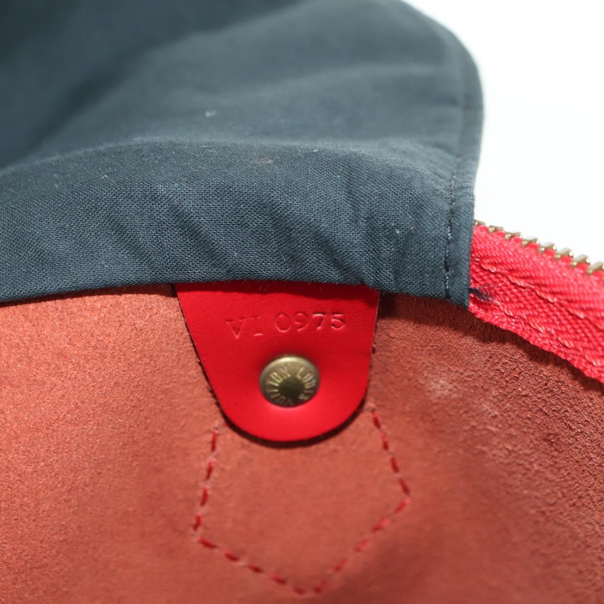 LOUIS VUITTON Epi Speedy 35 Hand Bag Castilian Red M42997 LV Auth ARZ854V