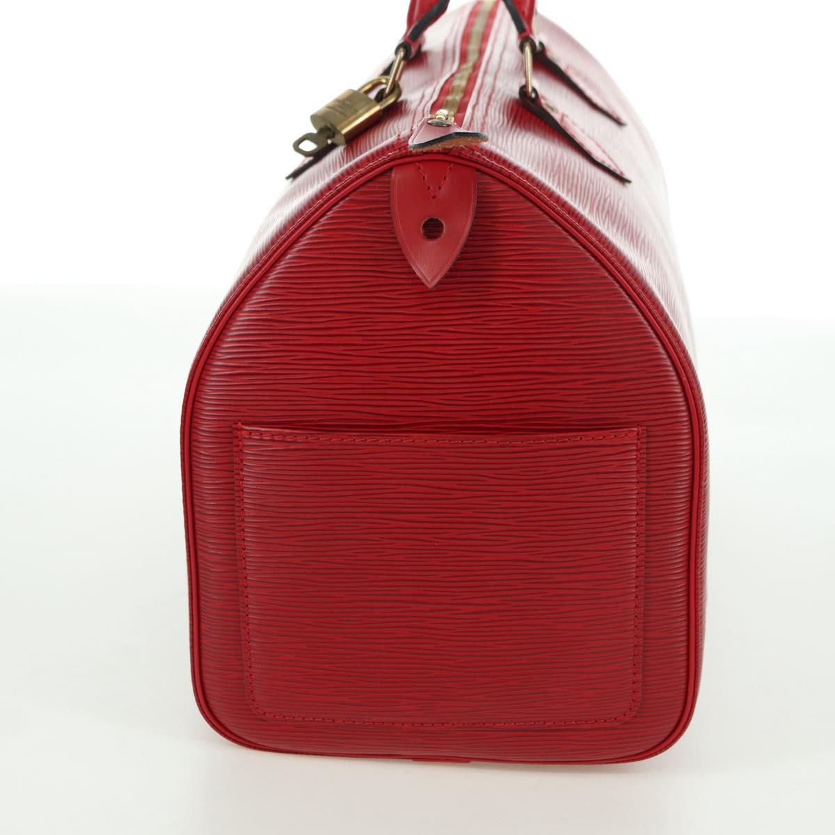 LOUIS VUITTON Epi Speedy 35 Hand Bag Castilian Red M42997 LV Auth ARZ854V