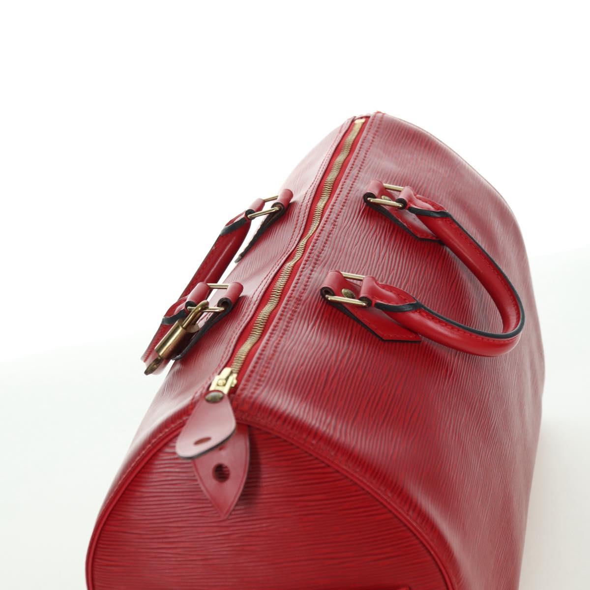 LOUIS VUITTON Epi Speedy 35 Hand Bag Castilian Red M42997 LV Auth ARZ854V